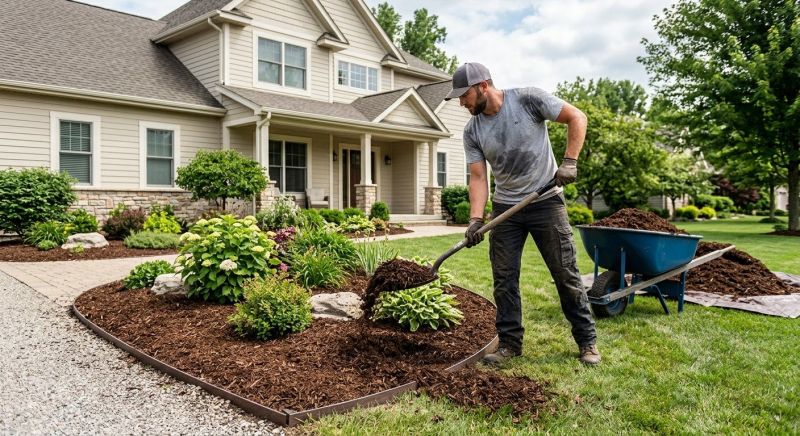 Pine Bark Mulch Installation in Ventura County, CA